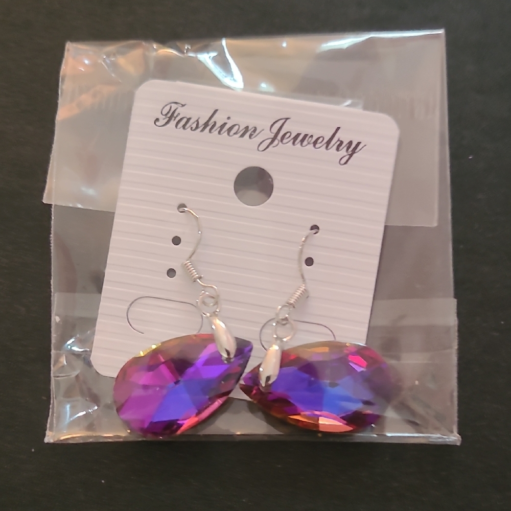 Fashion Jewelry Iridescent Purple Earrings